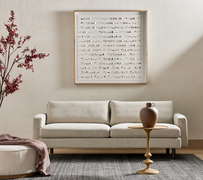 Sinclair Large Round Ottoman by Four Hands