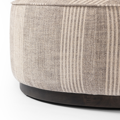 Sinclair Large Round Ottoman by Four Hands