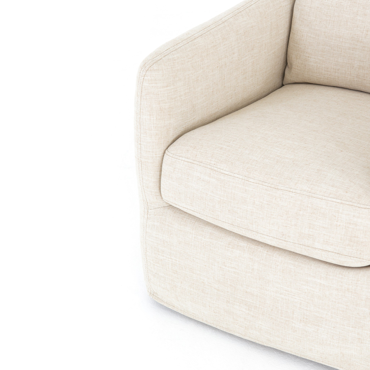 Banks Slipcover Swivel Chair