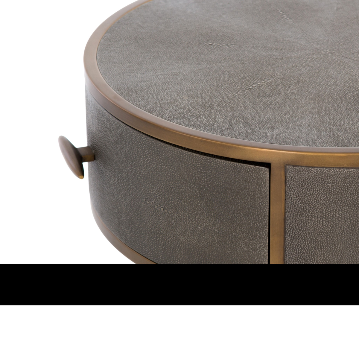 Shagreen Round Nightstand