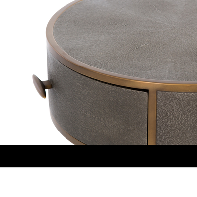Shagreen Round Nightstand