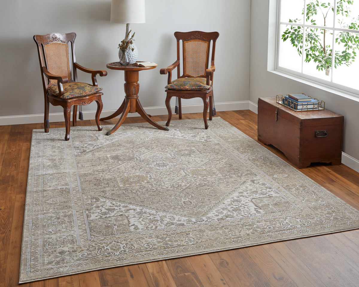 Celene 39KXF Beige/Brown Rug by Feizy