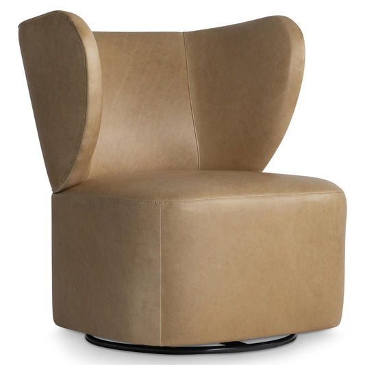 Oliver Leather Swivel Chair (1714SLQ) by Bernhardt