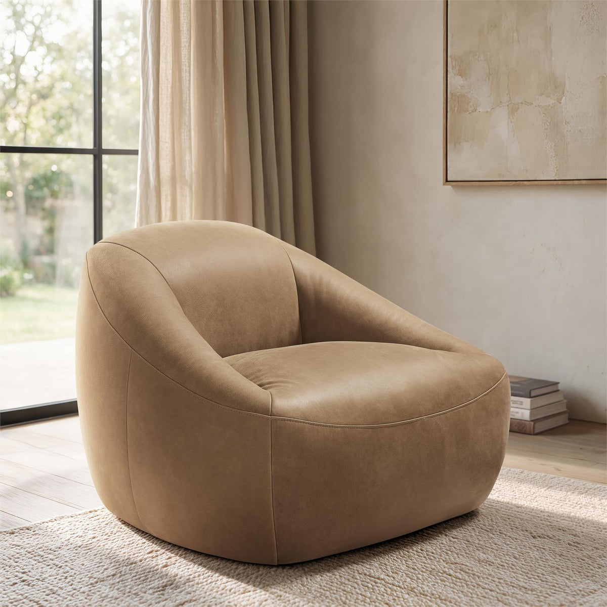 Quincy Leather Swivel Chair (203SLO) by Bernhardt