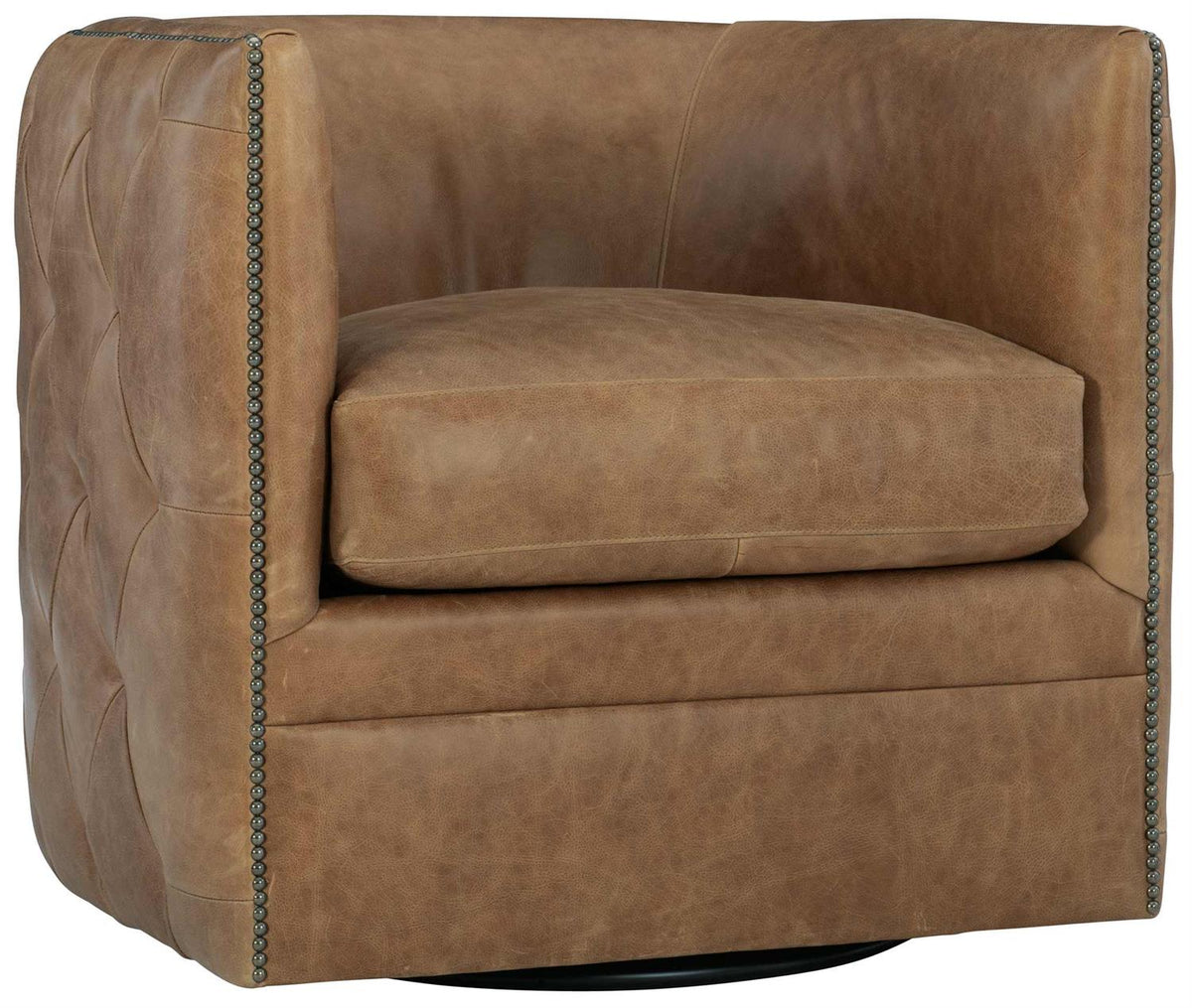 Palazzo Leather Swivel Chair (212SLCO) by Bernhardt