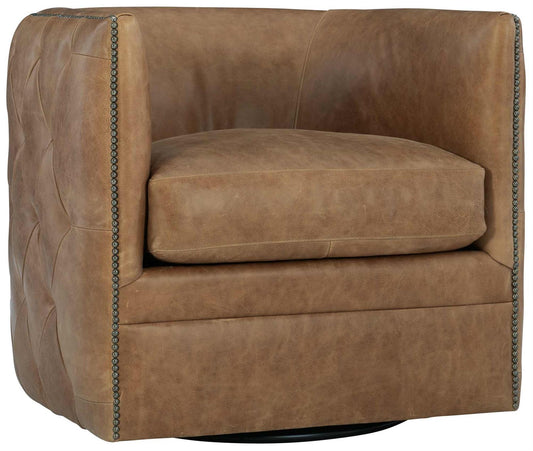 Palazzo Leather Swivel Chair (212SLCO) by Bernhardt