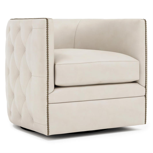 Palazzo Leather Swivel Chair (212SL) by Bernhardt