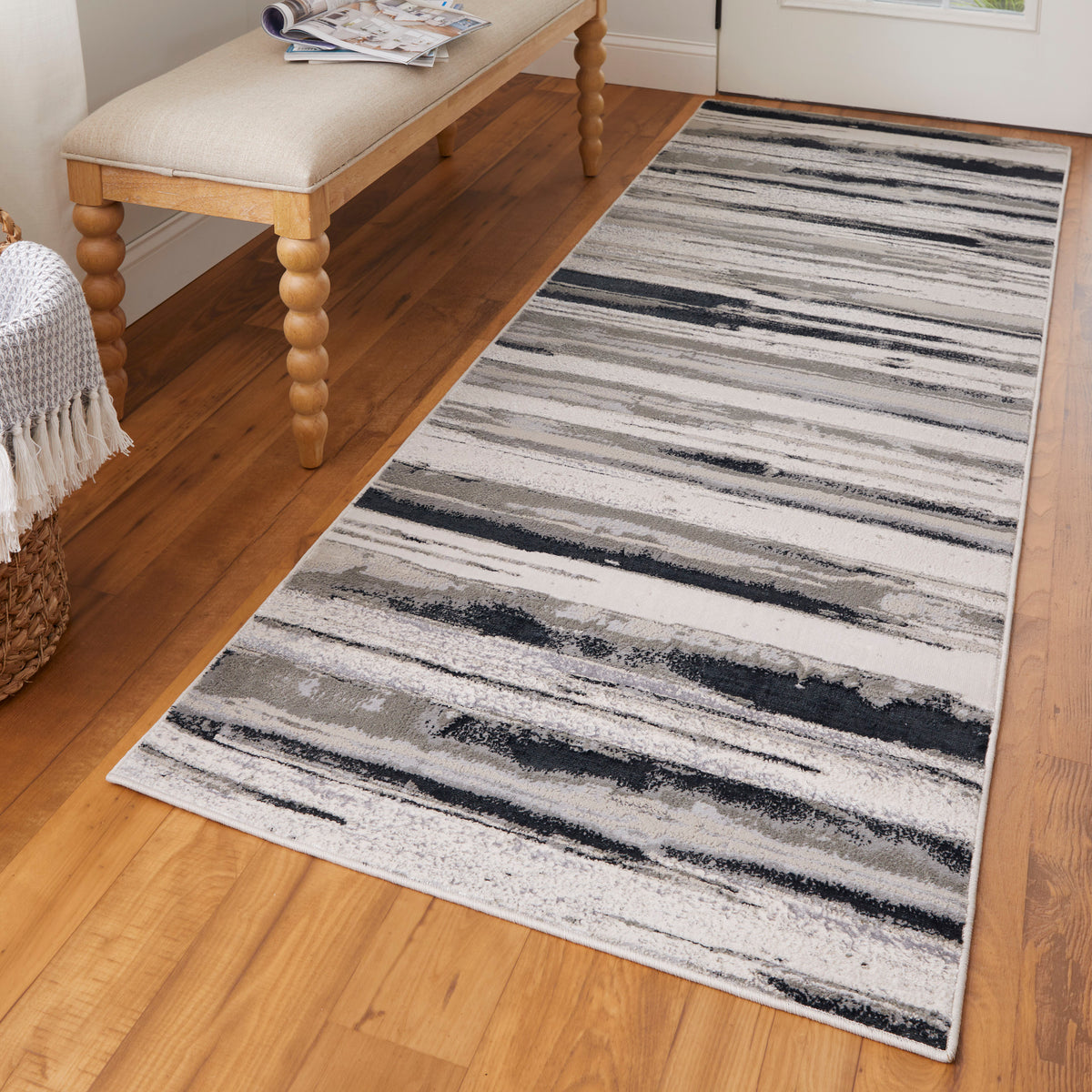 Micah 3049F Silver Rug by Feizy