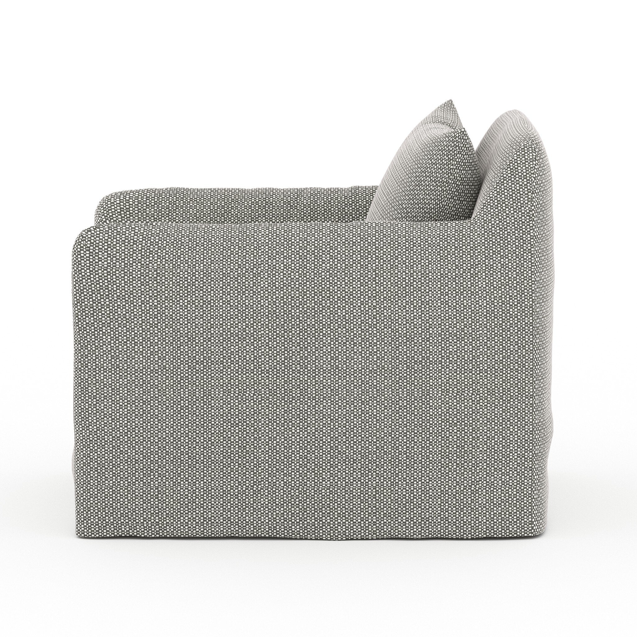 Dade Outdoor Slipcover Swivel Chair