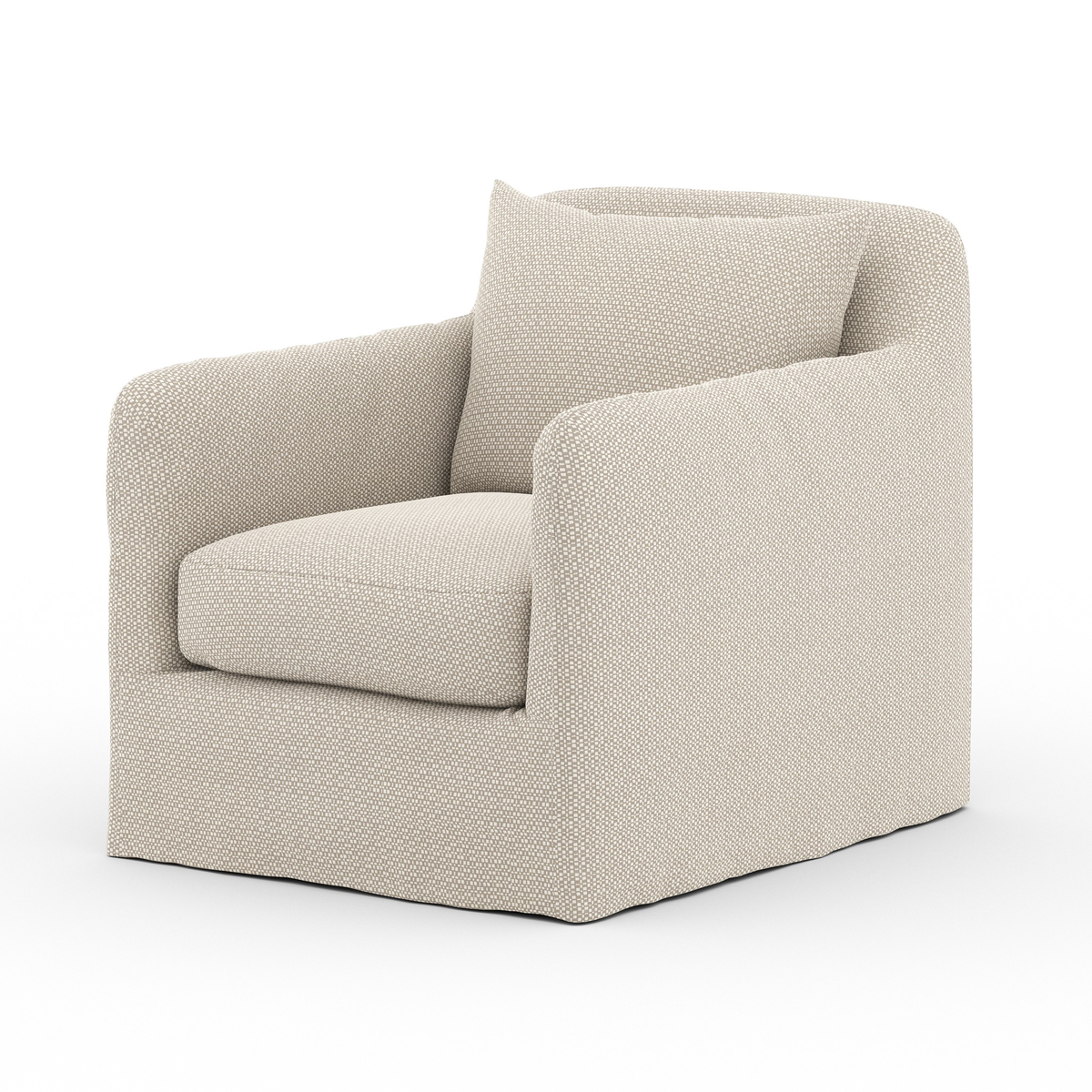Dade Outdoor Slipcover Swivel Chair