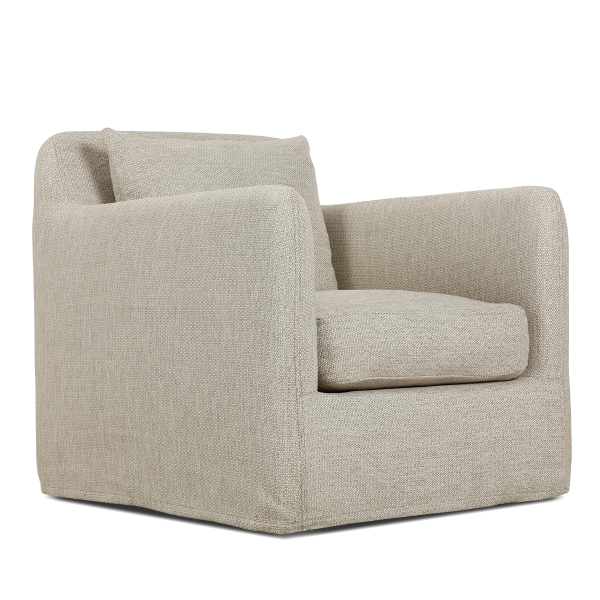 Dade Outdoor Slipcover Swivel Chair