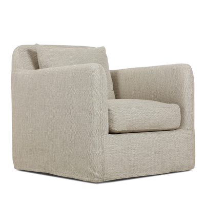 Dade Outdoor Slipcover Swivel Chair