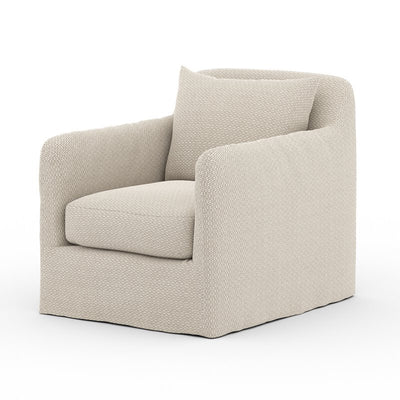 Dade Outdoor Slipcover Swivel Chair