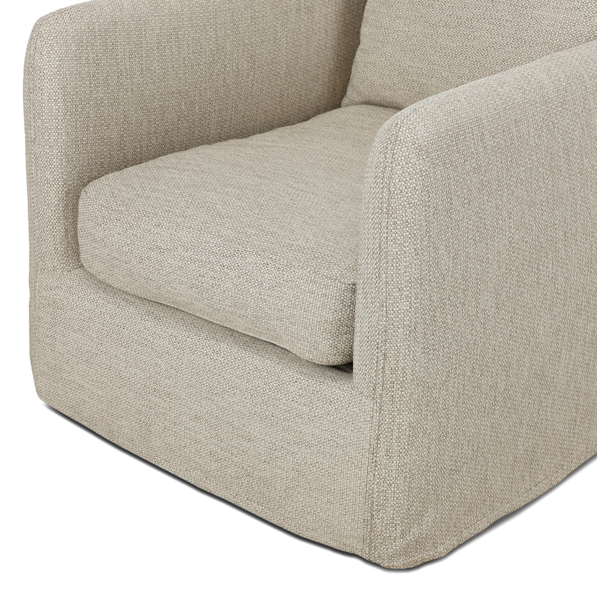 Dade Outdoor Slipcover Swivel Chair