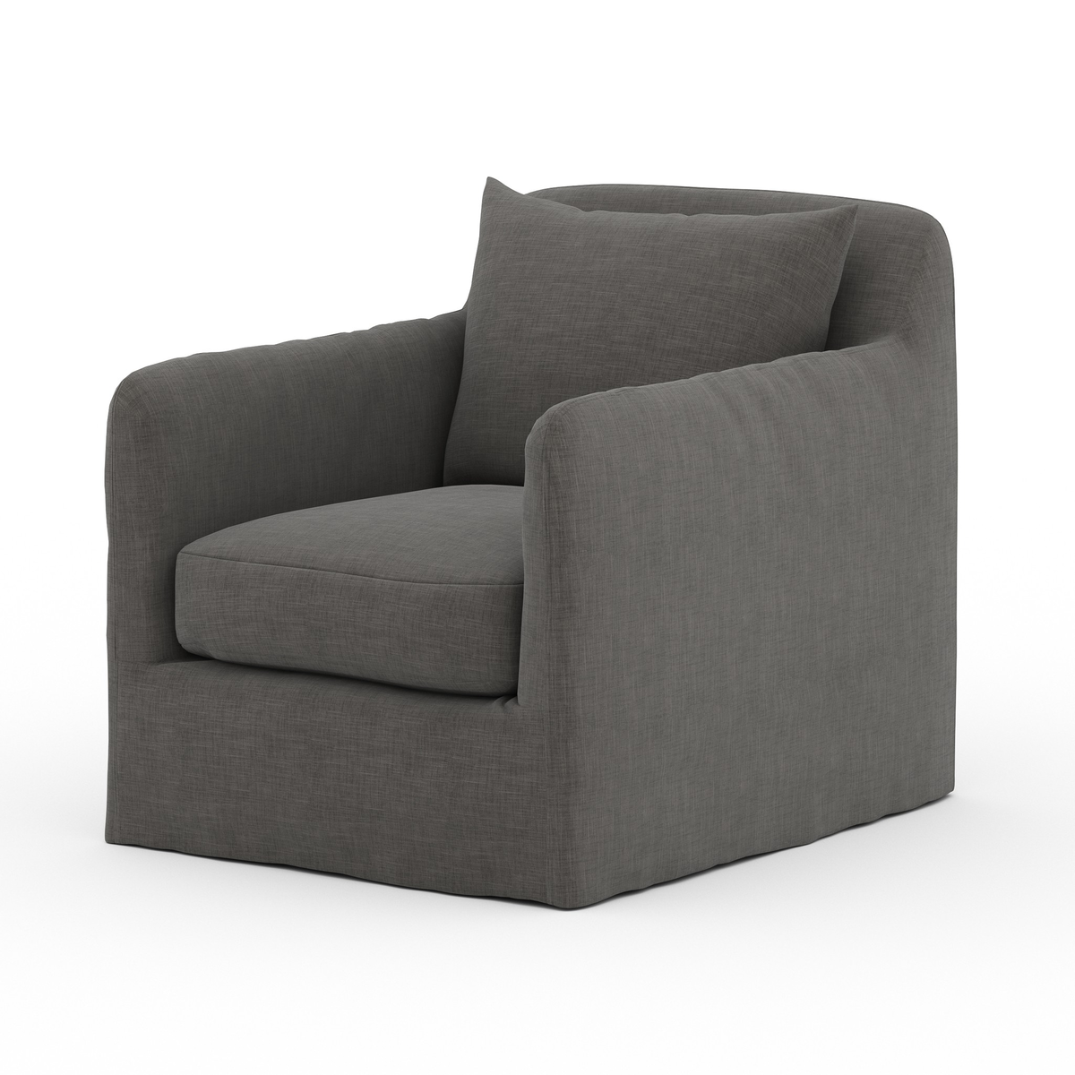 Dade Outdoor Slipcover Swivel Chair