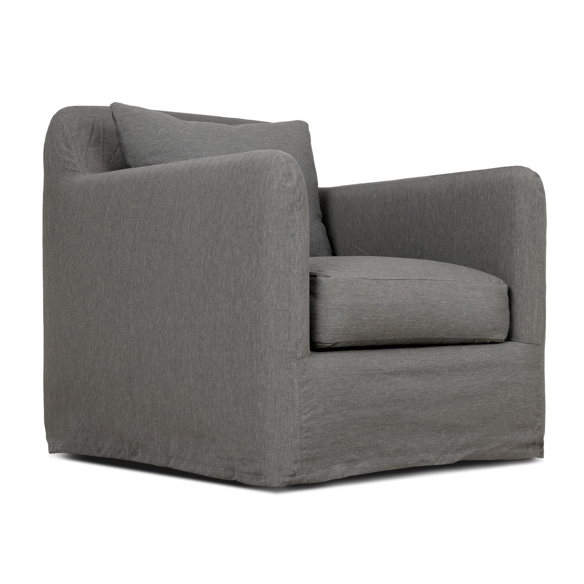 Dade Outdoor Slipcover Swivel Chair