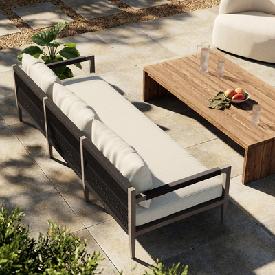 Sherwood Outdoor Sofa, Weathered Grey