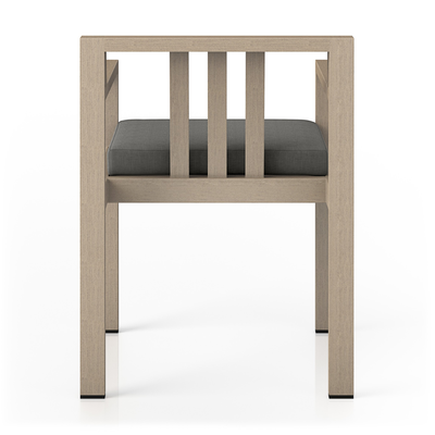 Monterey Outdoor Dining Armchair, Washed Brown