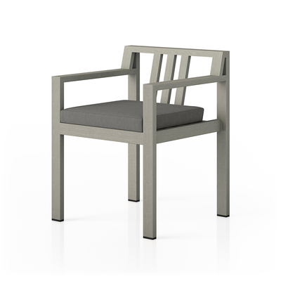 Monterey Outdoor Dining Armchair, Weathered Grey