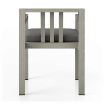 Monterey Outdoor Dining Armchair, Weathered Grey