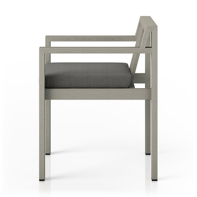 Monterey Outdoor Dining Armchair, Weathered Grey