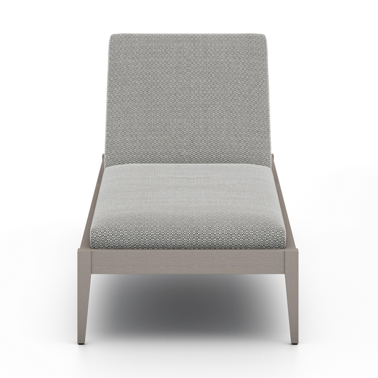Sherwood Outdoor Chaise, Weathered Grey by Four Hands