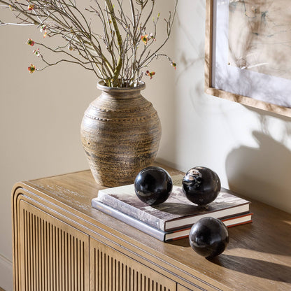 Petrified Wood Balls, Set Of 3