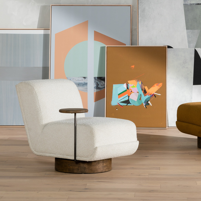 Bronwyn Swivel Chair + Side Table