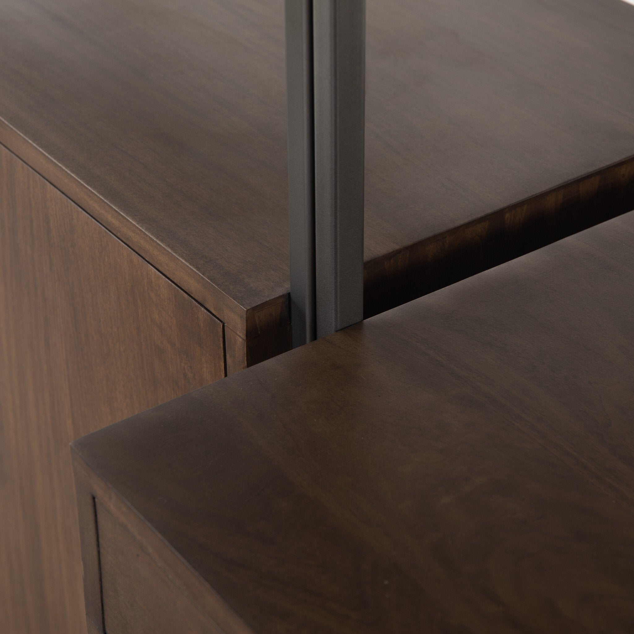 Trey Modular Wall Desk With 1 Bookcase