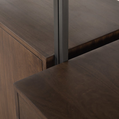 Trey Modular Wall Desk With 1 Bookcase