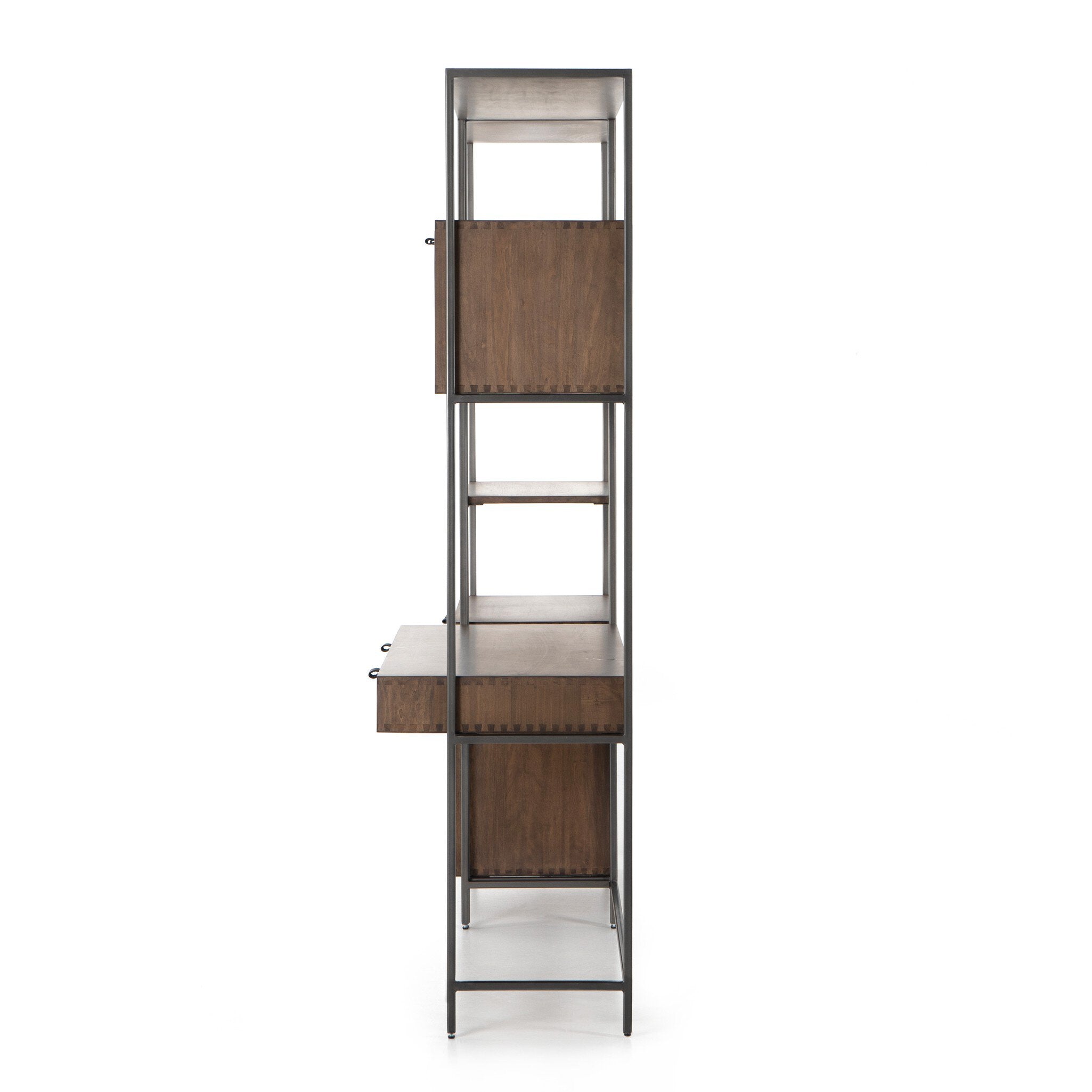 Trey Modular Wall Desk With 1 Bookcase
