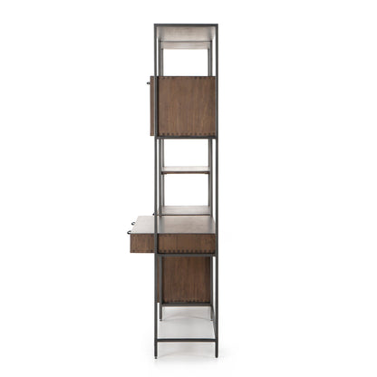Trey Modular Wall Desk With 1 Bookcase