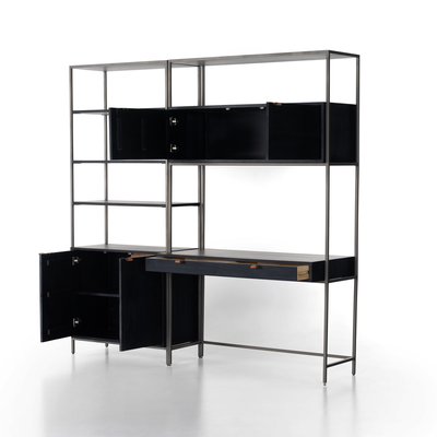 Trey Modular Wall Desk With 1 Bookcase by Four Hands