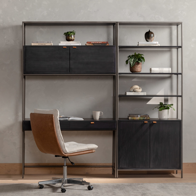 Trey Modular Wall Desk With 1 Bookcase by Four Hands