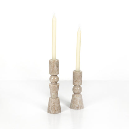 Rosette Taper Candlesticks