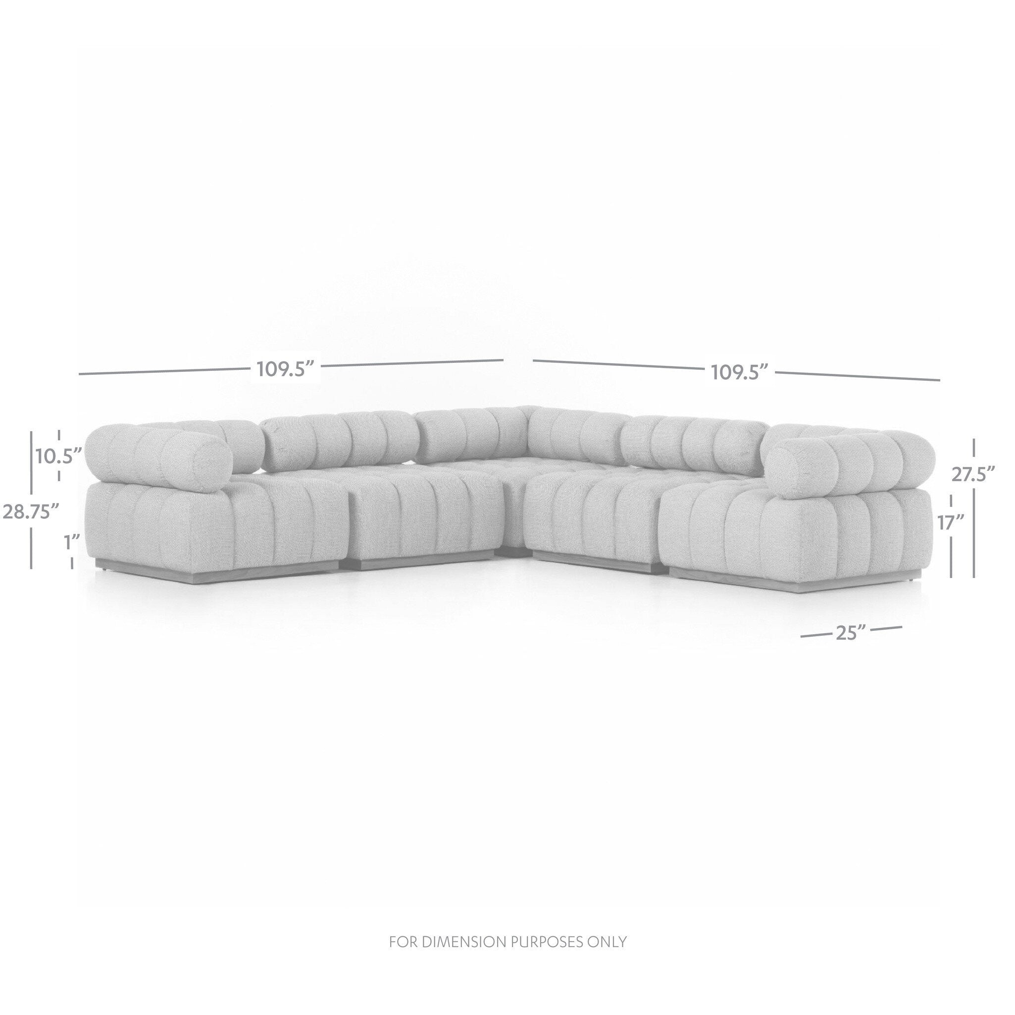 Roma Outdoor 5-Piece Sectional