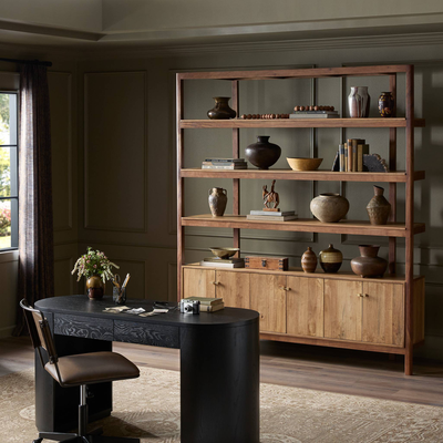 Reza Wide Bookcase by Four Hands