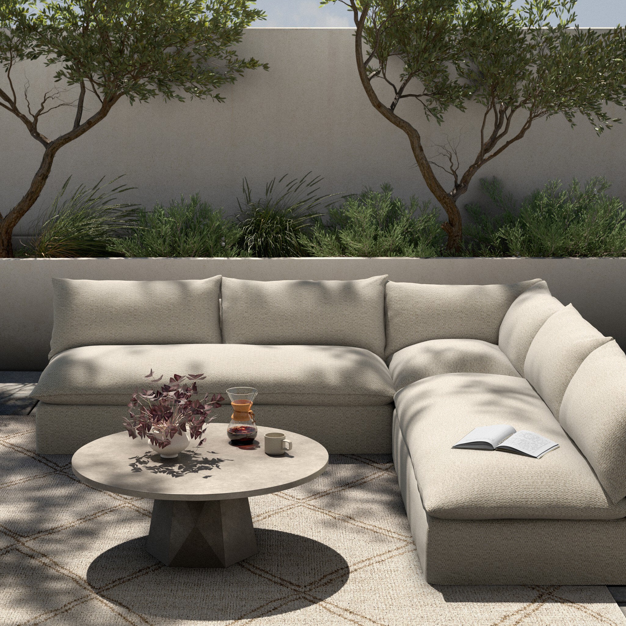 Grant Outdoor 3-Piece Sectional