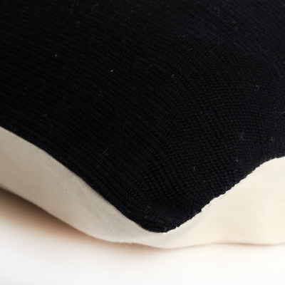 Handwoven Merido Pillow - Black by Four Hands