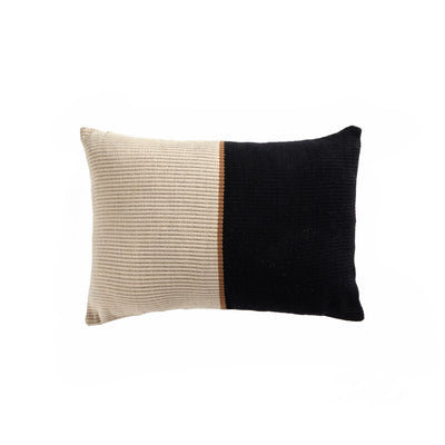 Handwoven Merido Pillow - Black by Four Hands