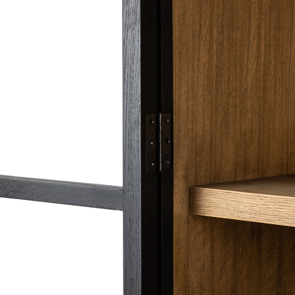 Millie Panel And Glass Door Cabinet