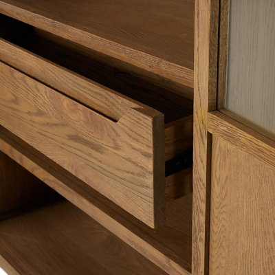 Millie Panel And Glass Door Cabinet by Four Hands