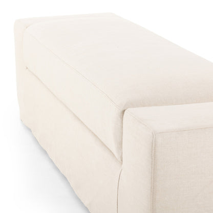 Wide Arm Slipcover Accent Bench