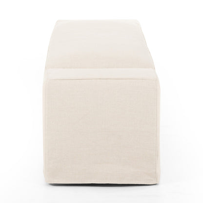 Wide Arm Slipcover Accent Bench