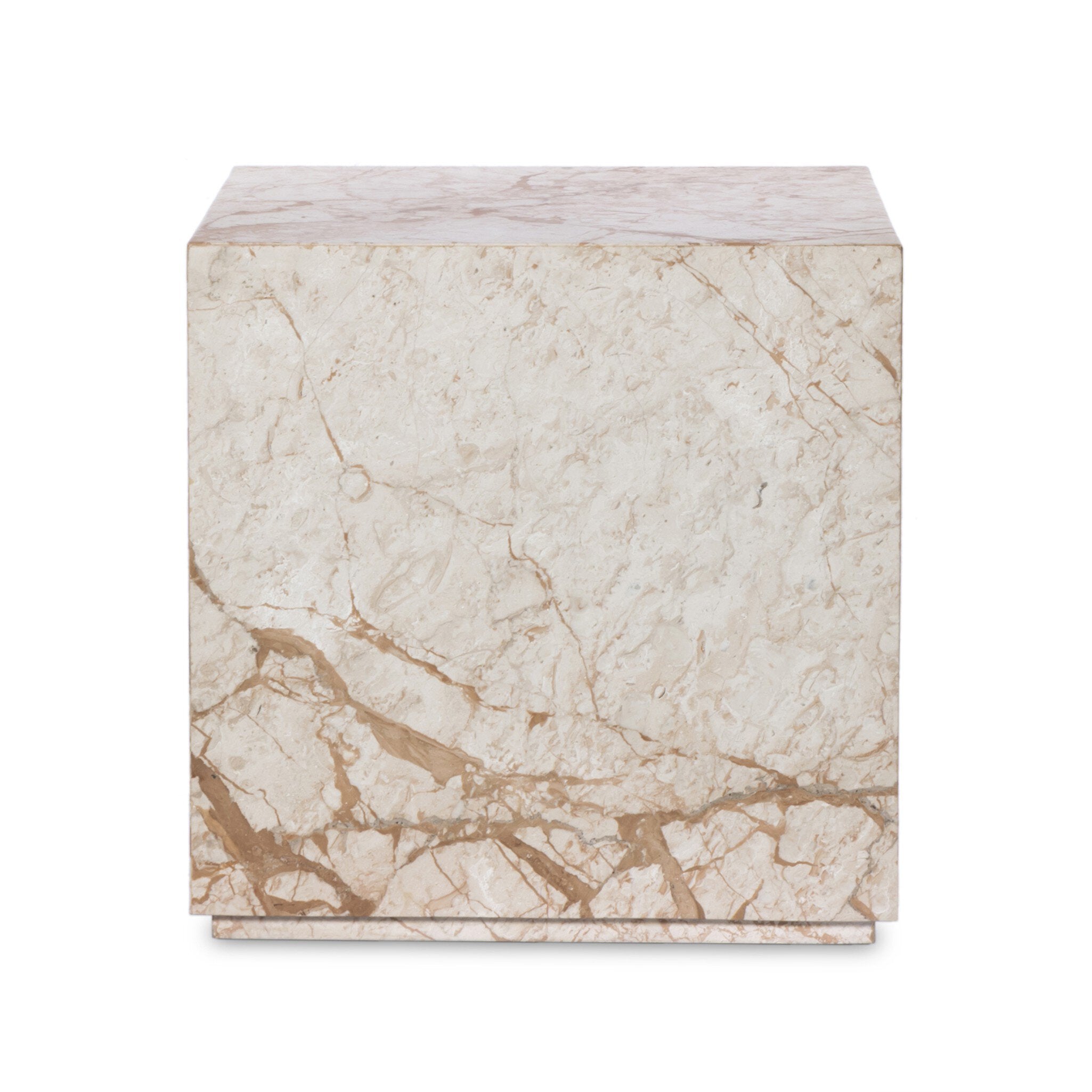 Modern Marble Plinth End Table