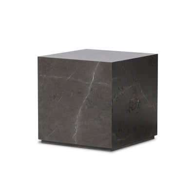 Modern Marble Plinth End Table by Four Hands
