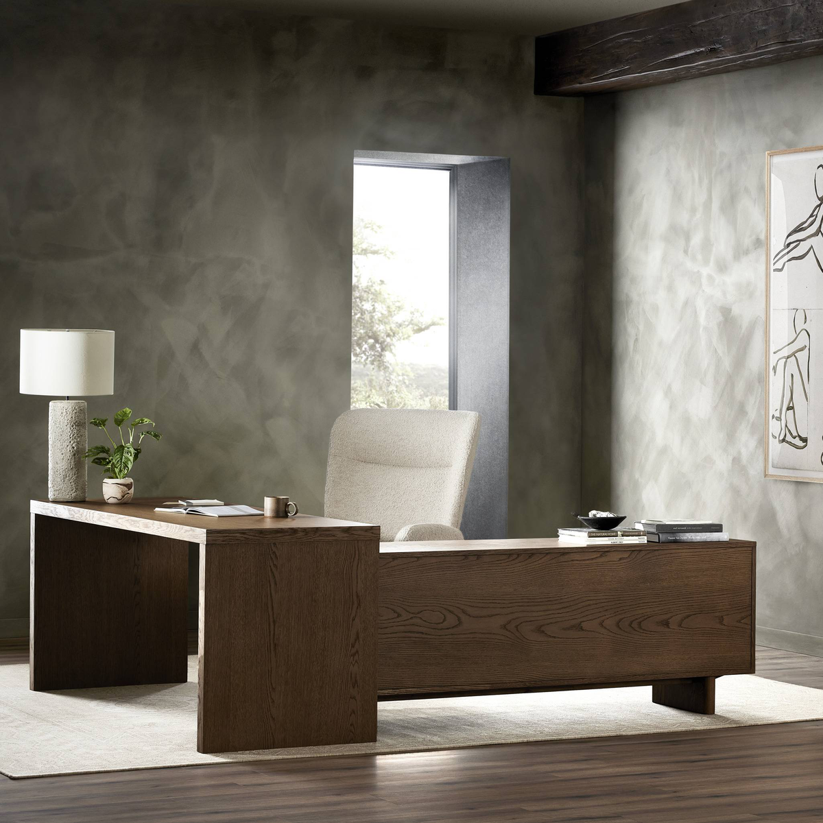 Posada L-Shaped Desk by Four Hands