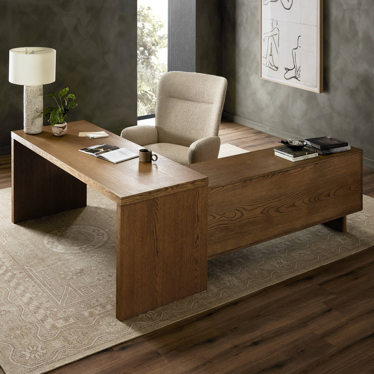 Posada L-Shaped Desk by Four Hands