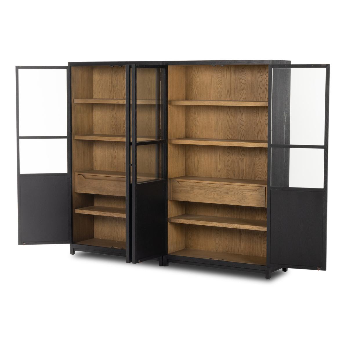 Millie Panel And Glass Door Double Cabinet by Four Hands