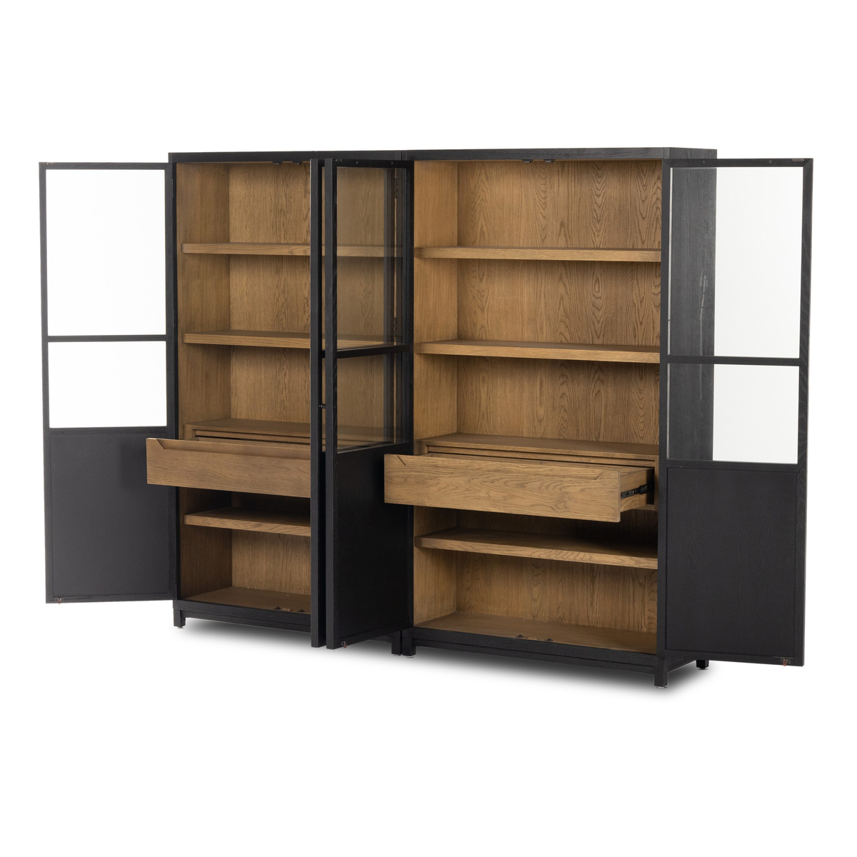 Millie Panel And Glass Door Double Cabinet by Four Hands